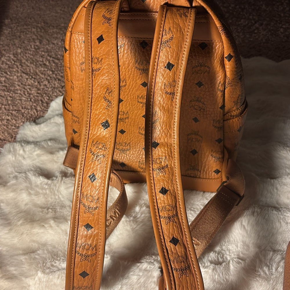 Mcm Monogram Backpack Euc - image 2